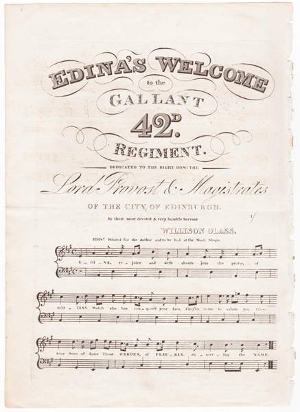 Edina's Welcome to the Gallant 42nd Regiment